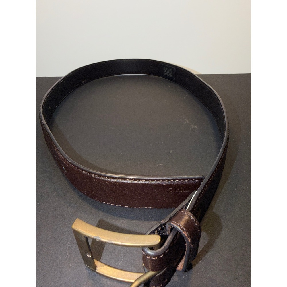 5.11 Tactical Men Brown Leather Casual Belt 1.5 Inch Model 59501 Size L 36-38